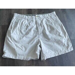 Tommy Hilfiger Shorts Men's Size 36 Chino Khaki Pleated Front Cotton